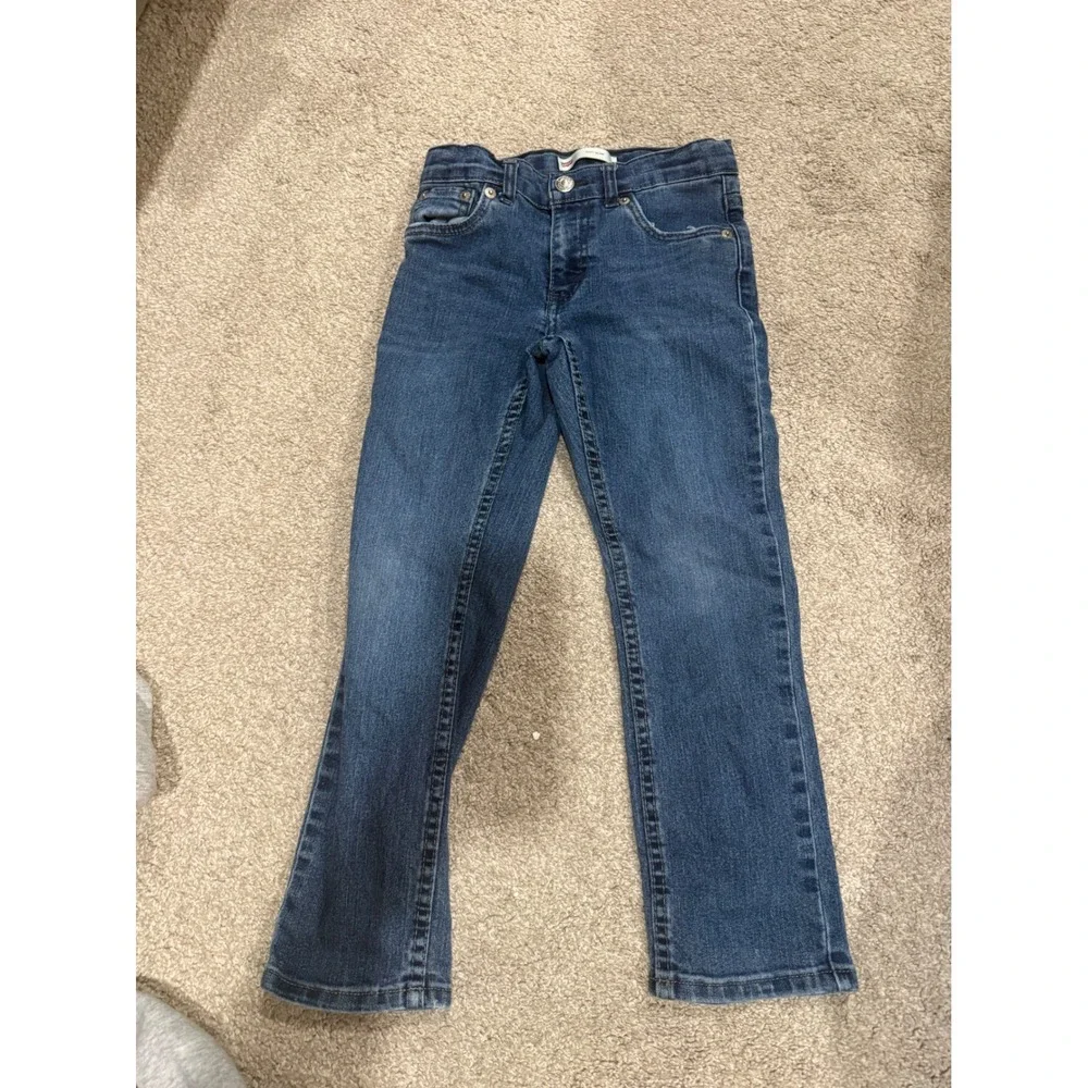 Levis 511 Slim Fit Boys Blue Denim Jeans Medium Wash Size 7 Regular